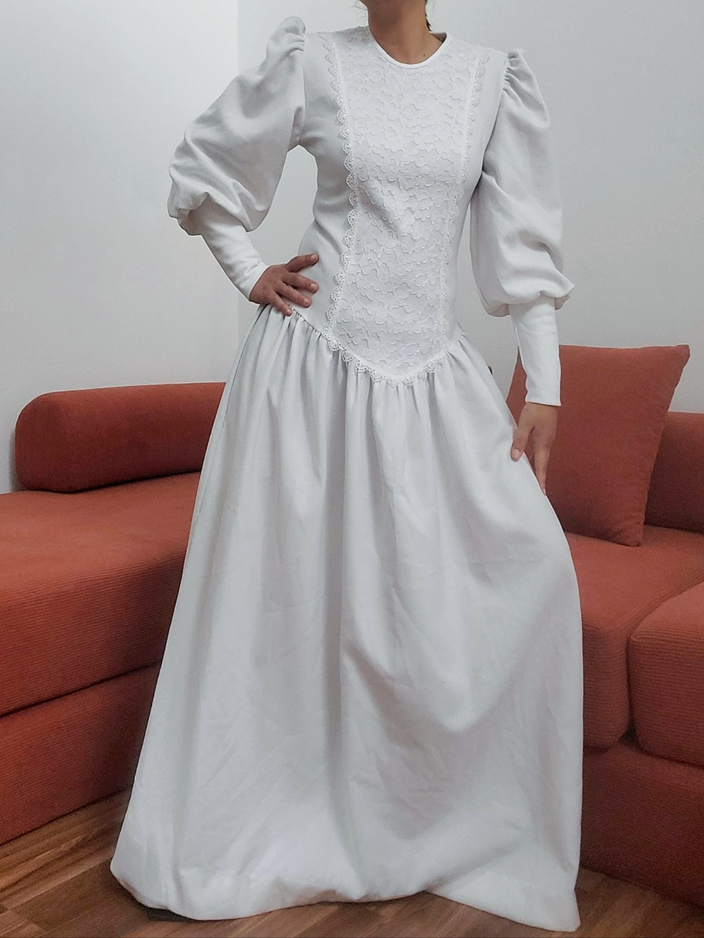 🚫SOLD🚫Classic White Long Sleeve Maxi Dress